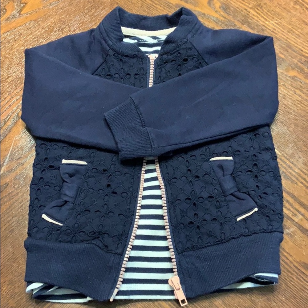 Tahari Baby size 18 mo striped shirt/jacket set